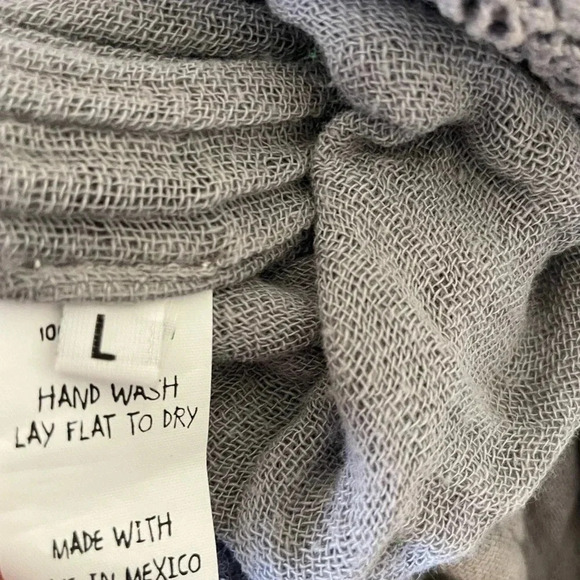 Jen’s Pirate Booty gray gauze drop waist mini dress - Picture 5 of 10